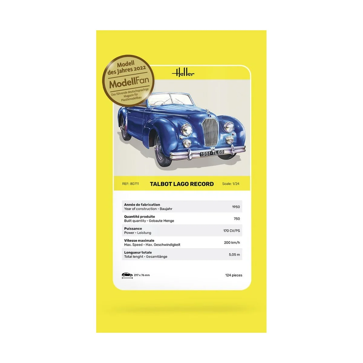 Talbot Lago Record 1/24 Heller Heller HEL-80711 - 5 Talbot Lago Record 1/24 Heller Heller HEL-80711 - 5