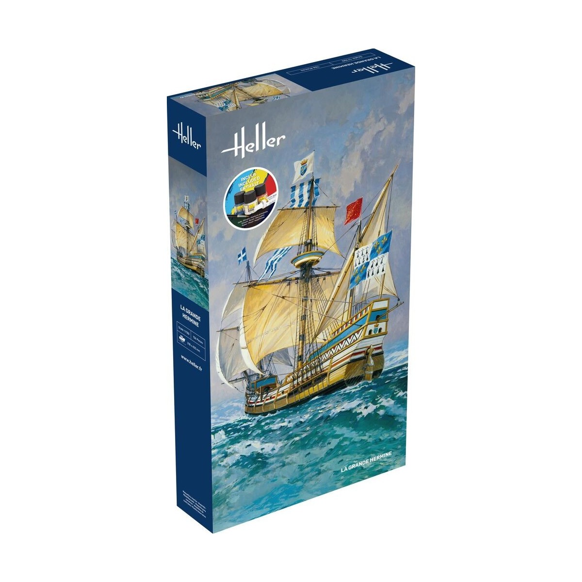 Boat La Grande Hermine 1/150 Heller + glue and paints Heller HEL-56841 - 1
