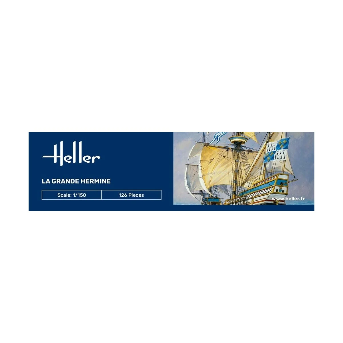 Boat La Grande Hermine 1/150 Heller + glue and paints Heller HEL-56841 - 4