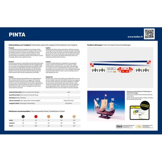 Bateau Pinta 1/75 Heller Heller HEL-80816 - 3 HEL-80816-Bateau Pinta 1/75 Heller - HEL-80816