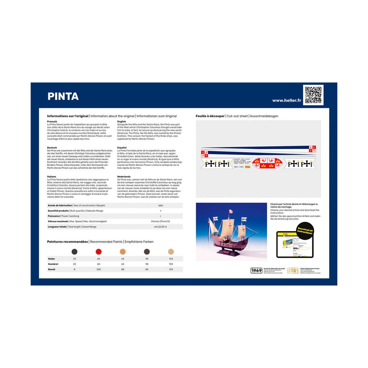 Boat Pinta 1/75 Heller Heller HEL-80816 - 3