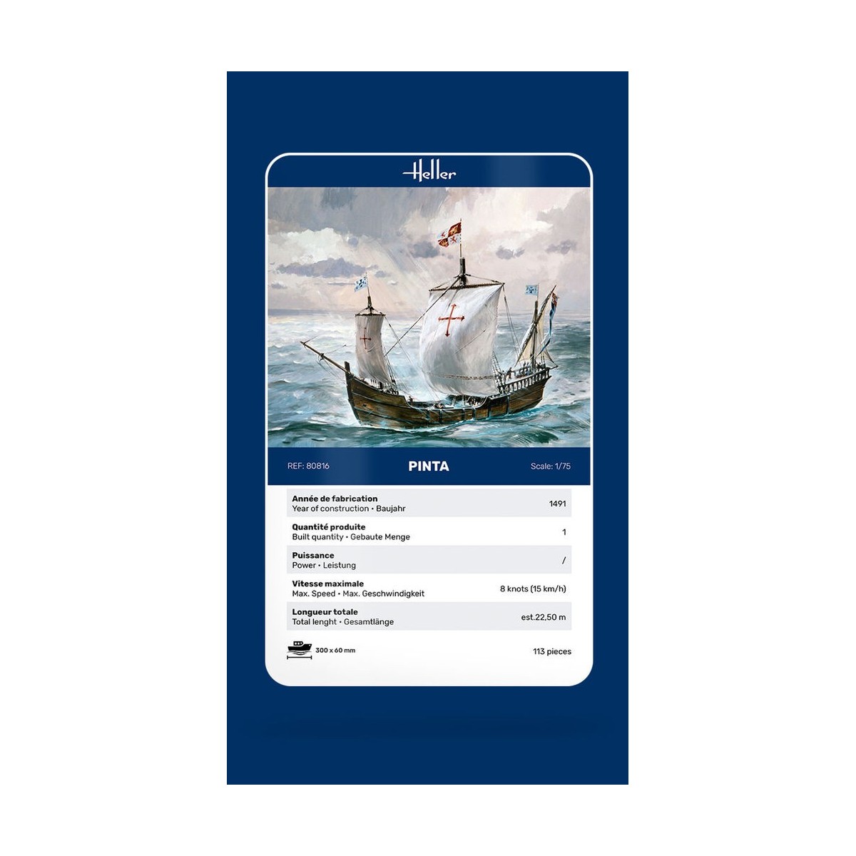 Bateau Pinta 1/75 Heller Heller HEL-80816 - 5