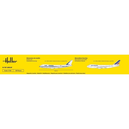 HEL-80459-Boeing B-747-200 Air France 1/125 Heller