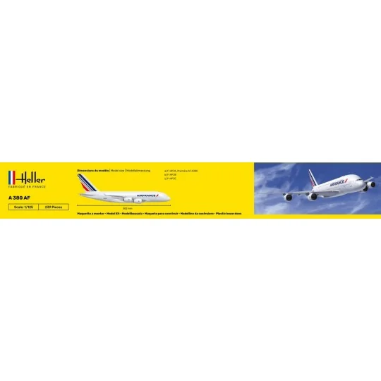 copy of Boeing B-747-200 Air France 1/125 Heller Heller HEL-80436 - 4 HEL-80436-Airbus A380 Air France 1/125 Heller - HEL-80436