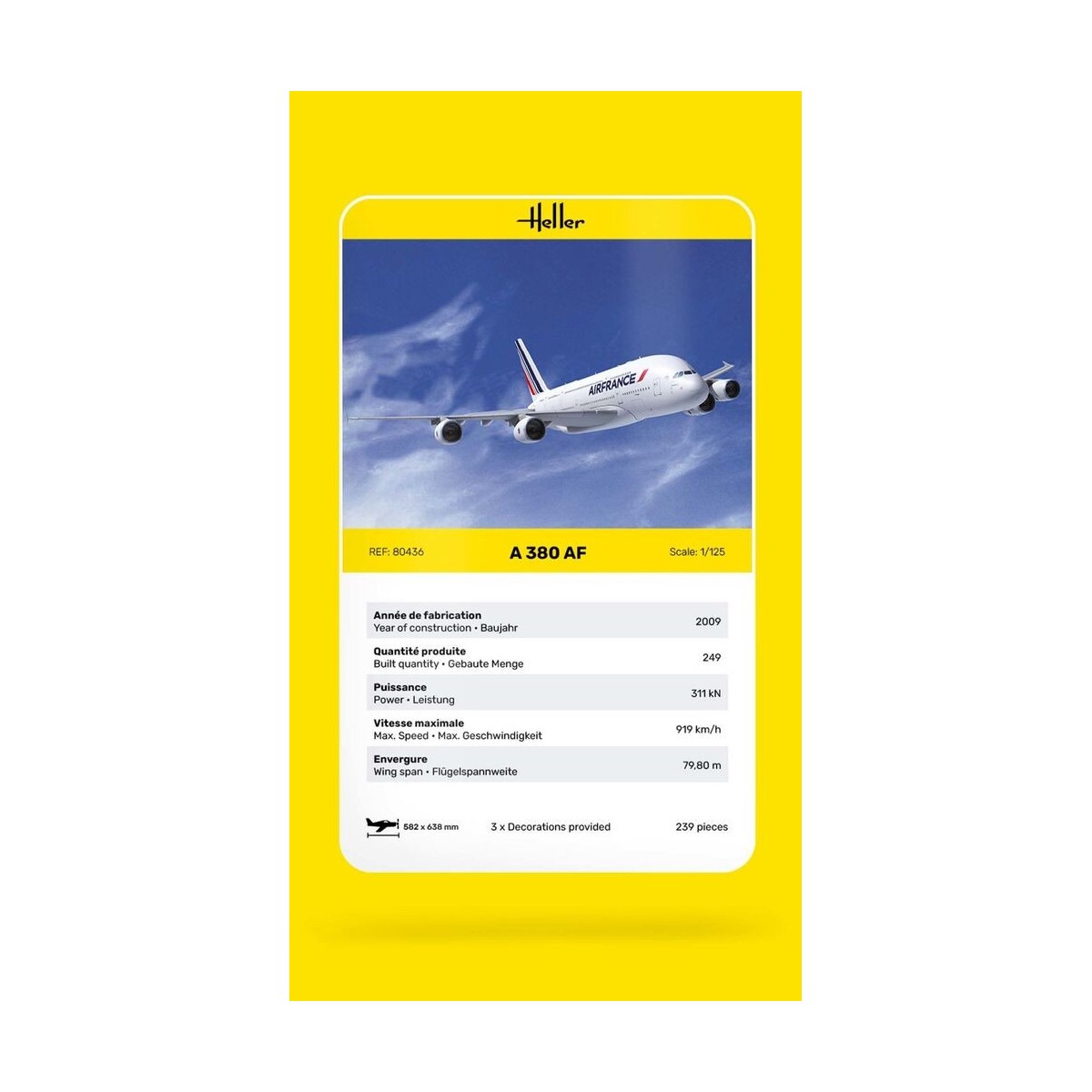 copy of Boeing B-747-200 Air France 1/125 Heller Heller HEL-80436 - 5