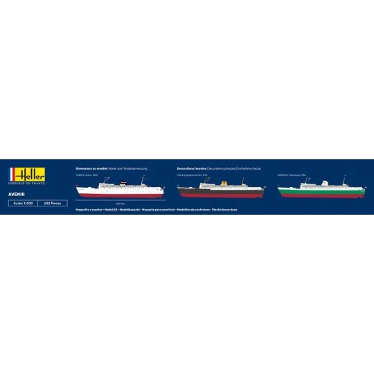 HEL-80625-Bateau Avenir 1/200 Heller - HEL-80625