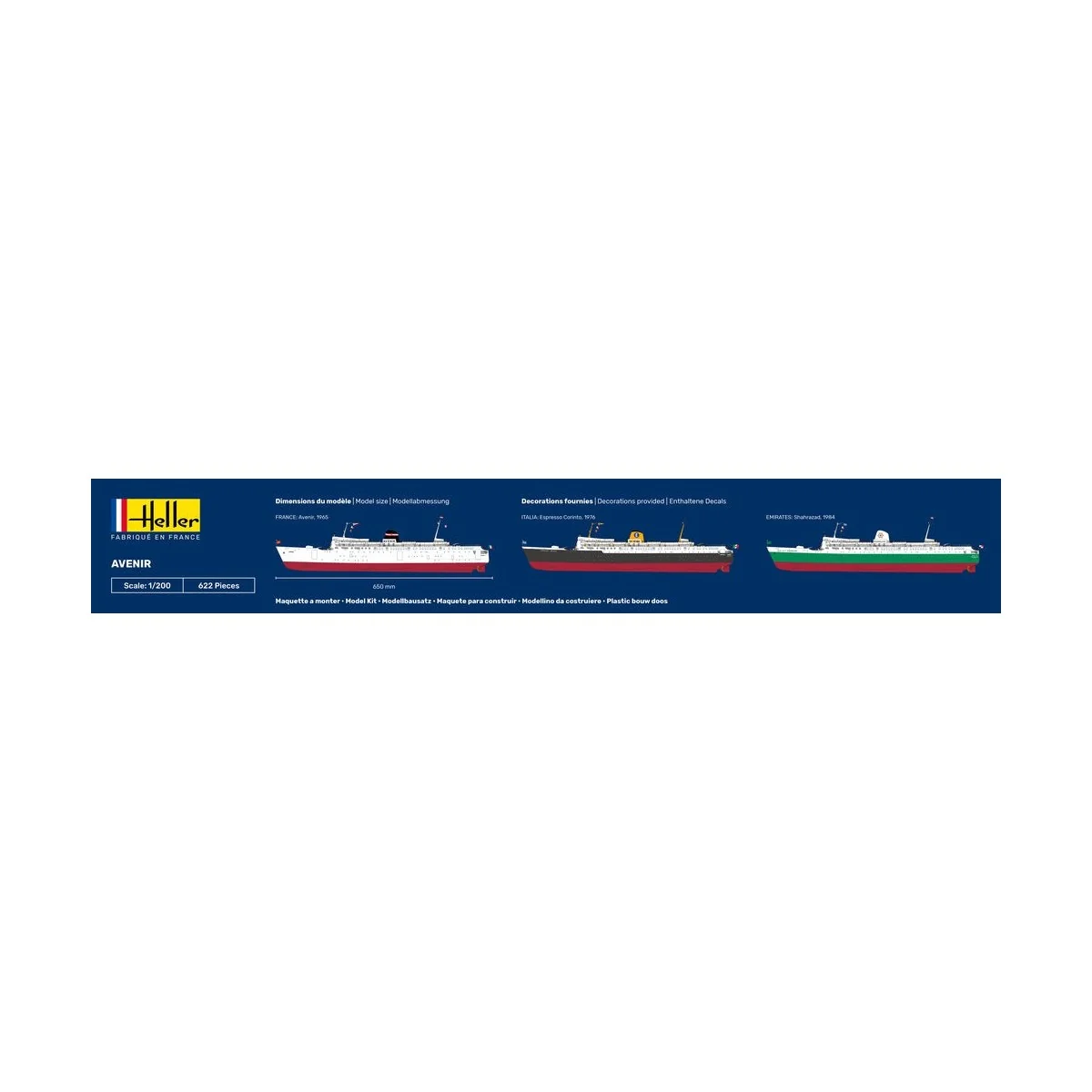 Boat Avenir 1/200 Heller Heller 80625 - 4 Boat Avenir 1/200 Heller Heller 80625 - 4
