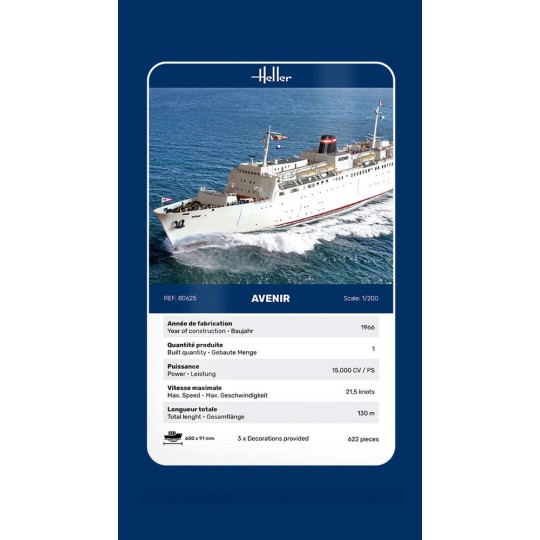HEL-80625-Boat Avenir 1/200 Heller
