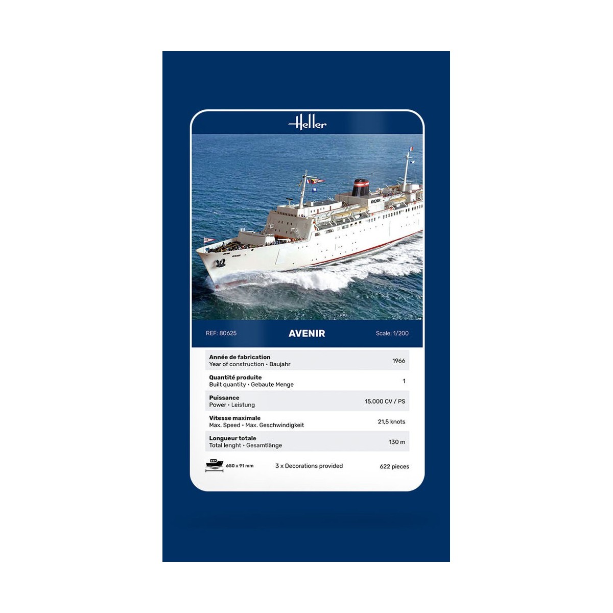 Bateau Avenir 1/200 Heller Heller 80625 - 5