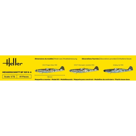 HEL-80229-Messerschmitt BF 109 K-4 1/72 Heller