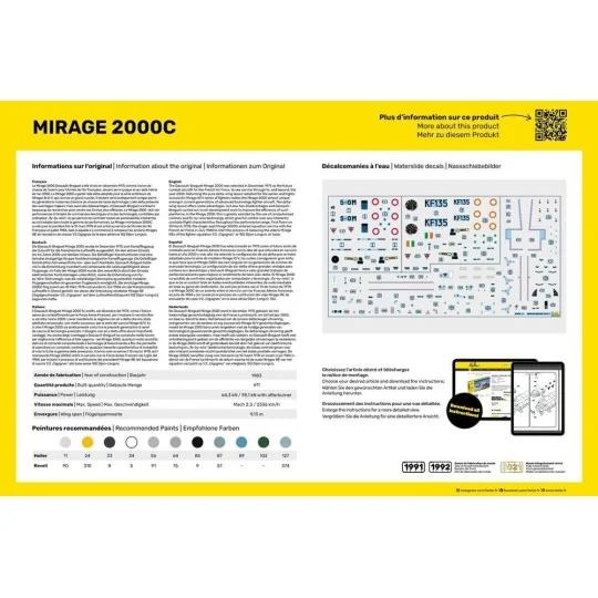 Mirage 2000 C 1/48 Heller Heller HEL-80426 - 3 HEL-80426-Mirage 2000 C 1/48 Heller - HEL-80426