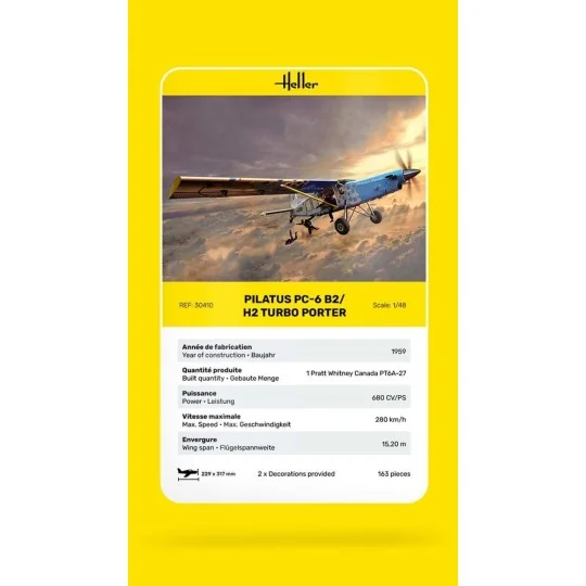 HEL-30410-Pilatus PC-6 B2/H2 Turbo Porter 1/48 Heller