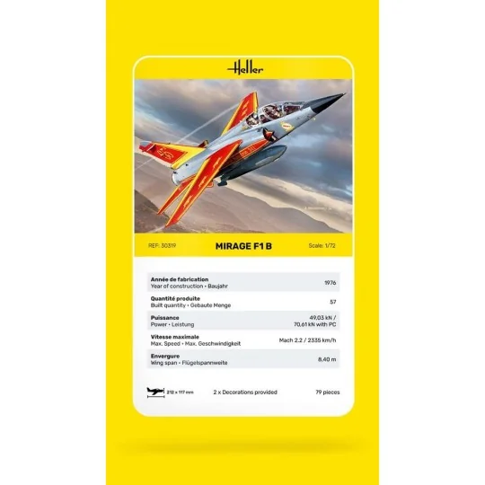HEL-30319-Mirage F1 1/72 Heller - HEL-30319