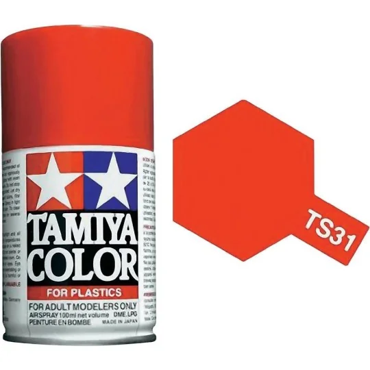 85031-Peinture bombe Orange brillant TS31 Tamiya - 85031
