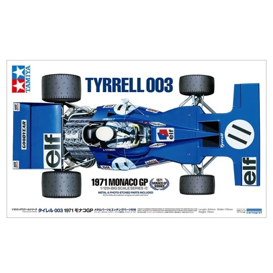 Tyrrell 003 1971 GP Monaco 1/12 Tamiya Tamiya 12054 - 2 12054-Tyrrell 003 1971 GP Monaco 1/12 Tamiya - 12054