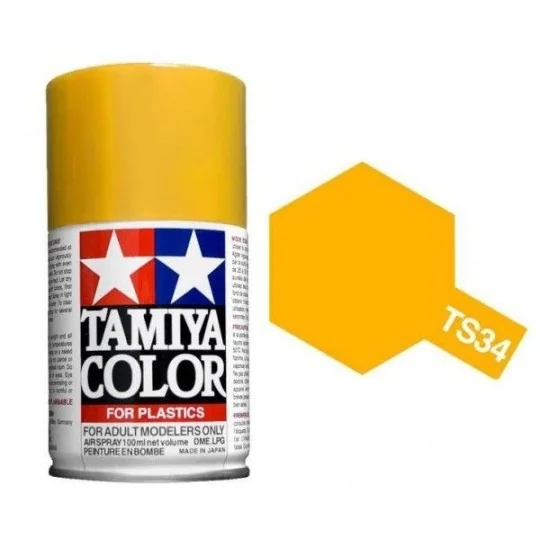 85034-Peinture bombe Jaune Camel brillant TS34 Tamiya