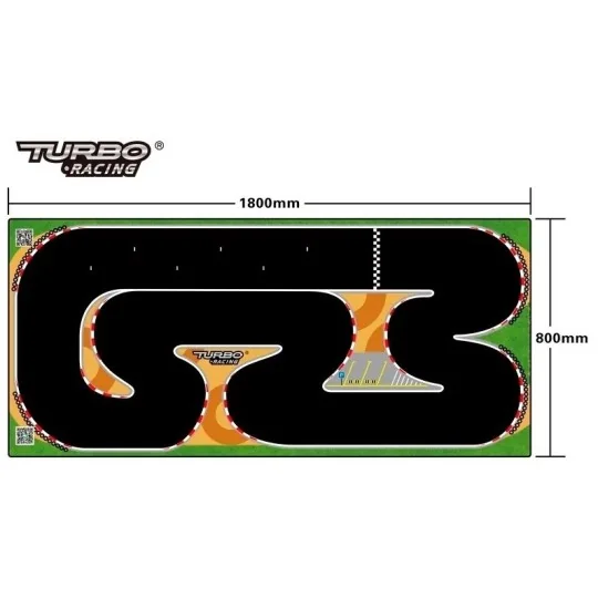 TB-760178-Piste XXL pour Turbo Racing Micro Rally 1/76 (80x180 cm) - TB-760178