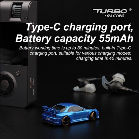 Micro Drift 1/76 RTR Turbo Racing Turbo Racing TB-C64 - 10 TB-C64-Micro Drift 1/76 RTR Turbo Racing - TB-C64