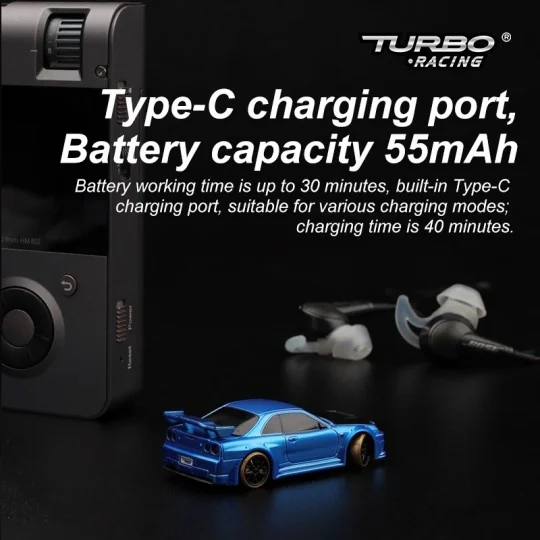 Micro Drift 1/76 RTR Turbo Racing Turbo Racing TB-C64 - 10 TB-C64-Micro Drift 1/76 RTR Turbo Racing - TB-C64