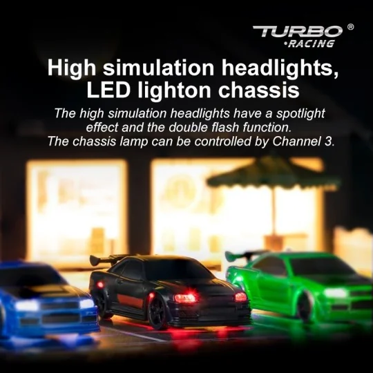 Micro Sport Black 1/76 RTR Turbo Racing Turbo Racing TB-C74-BK - 4 TB-C74-BK-Micro Sport Black 1/76 RTR Turbo Racing - TB-C74-BK
