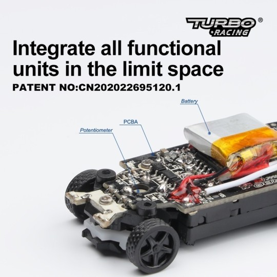 TB-C74-BK-Micro Sport Black 1/76 RTR Turbo Racing - TB-C74-BK
