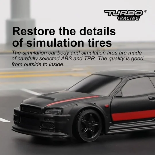 Micro Sport Black 1/76 RTR Turbo Racing Turbo Racing TB-C74-BK - 8 TB-C74-BK-Micro Sport Black 1/76 RTR Turbo Racing - TB-C74-BK
