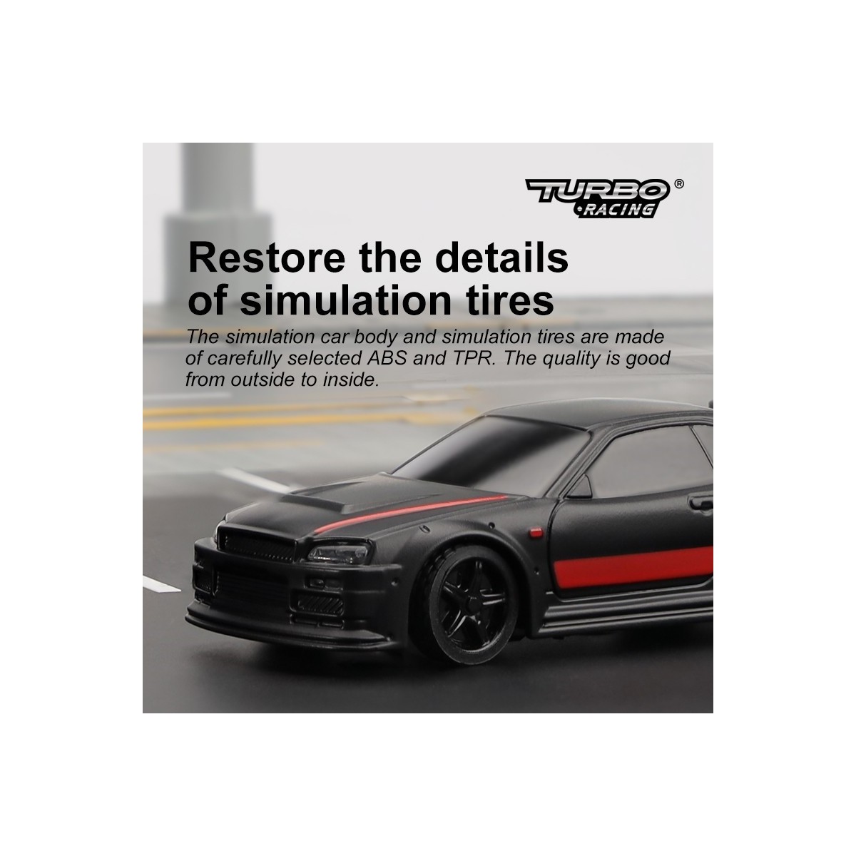 Micro Sport Black 1/76 RTR Turbo Racing Turbo Racing TB-C74-BK - 8
