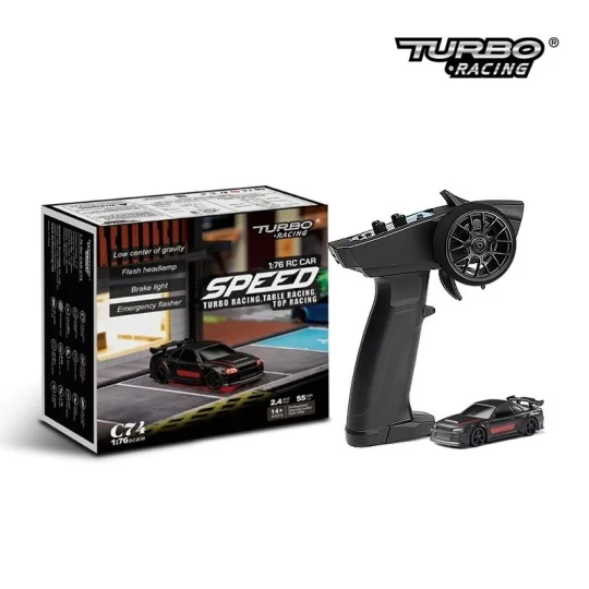 Micro Sport Noir 1/76 RTR Turbo Racing Turbo Racing TB-C74-BK - 1 TB-C74-BK-Micro Sport Noir 1/76 RTR Turbo Racing - TB-C74-BK