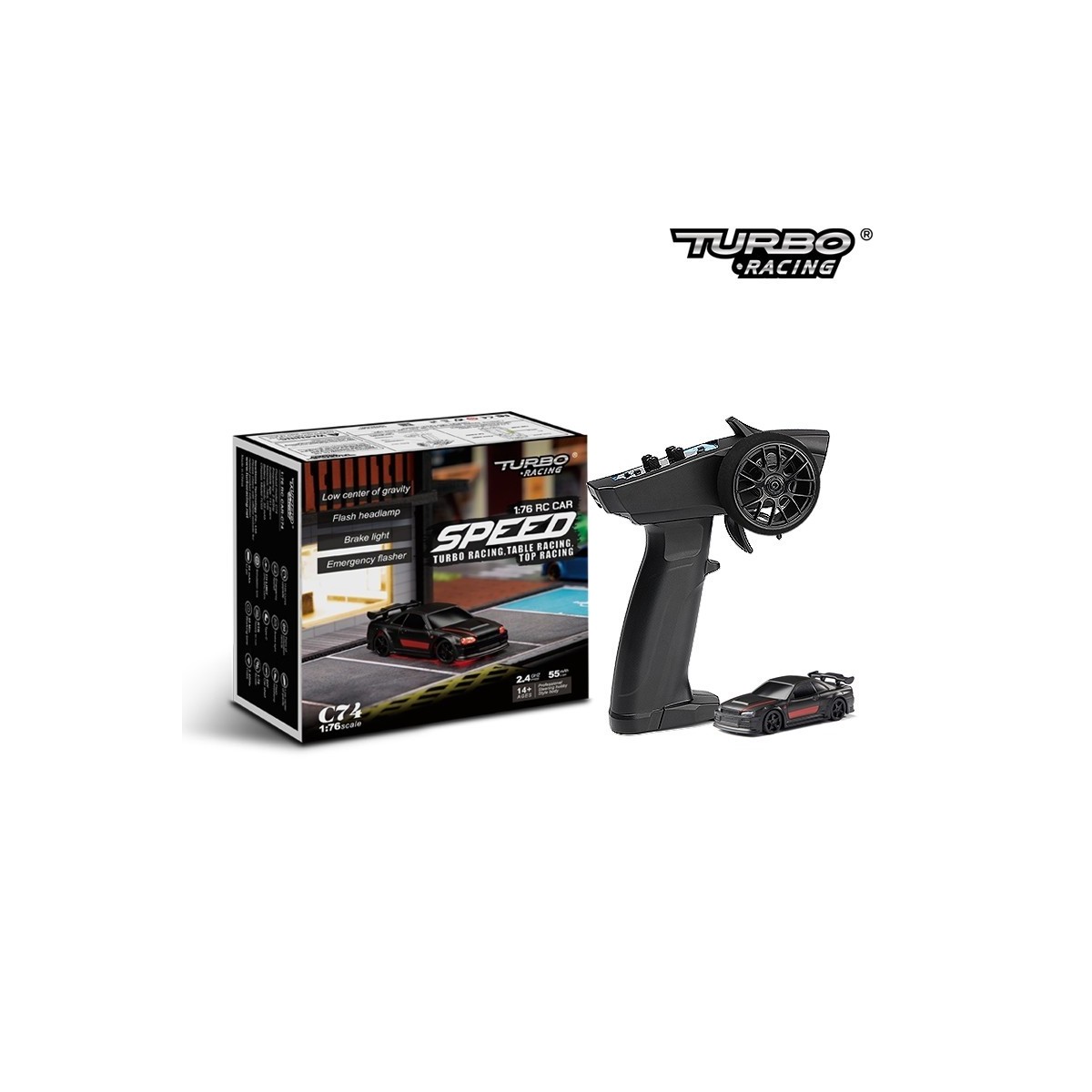 Micro Sport Black 1/76 RTR Turbo Racing Turbo Racing TB-C74-BK - 1