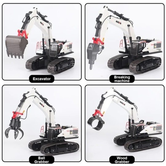 Metal RC excavator 22ch 1/14 - HuiNa CY1594 HuiNa Toys CY1594 - 11 CY1594-Metal RC excavator 22ch 1/14 - HuiNa CY1594