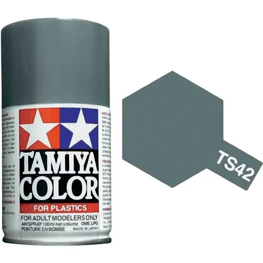 85042-Tamiya TS42 Gloss Metallic Light Grey Spray Paint - 85042