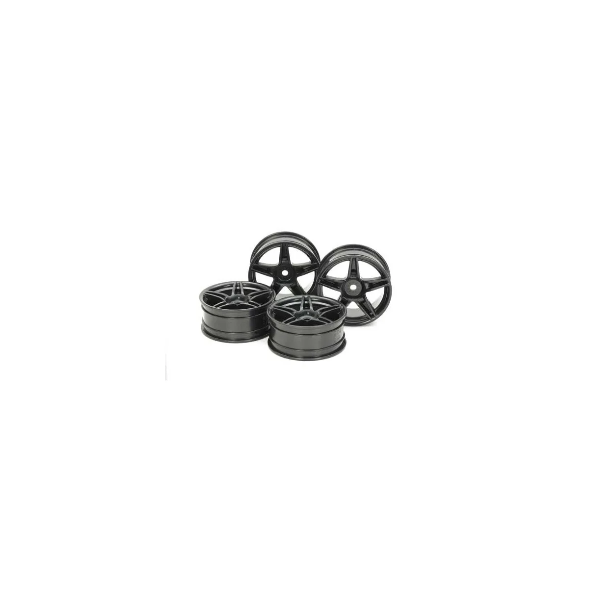 5-spoke black rims 24mm (x4) Tamiya Tamiya 54853 - 1