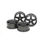 54853-Jantes 5 branches noires 24mm (x4) Tamiya - 54853