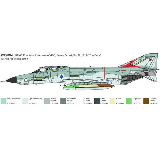 Avion RF-4E Phantom 1/48 Italeri Italeri I2818 - 4 I2818-Avion RF-4E Phantom 1/48 Italeri - I2818