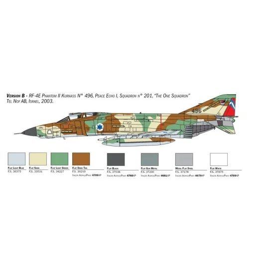 Avion RF-4E Phantom 1/48 Italeri Italeri I2818 - 5 I2818-Avion RF-4E Phantom 1/48 Italeri - I2818