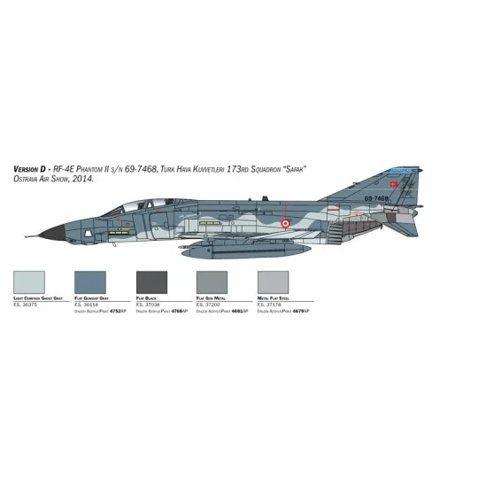 Avion RF-4E Phantom 1/48 Italeri Italeri I2818 - 7 I2818-Avion RF-4E Phantom 1/48 Italeri - I2818