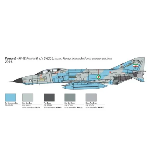 Avion RF-4E Phantom 1/48 Italeri Italeri I2818 - 8 I2818-Avion RF-4E Phantom 1/48 Italeri - I2818