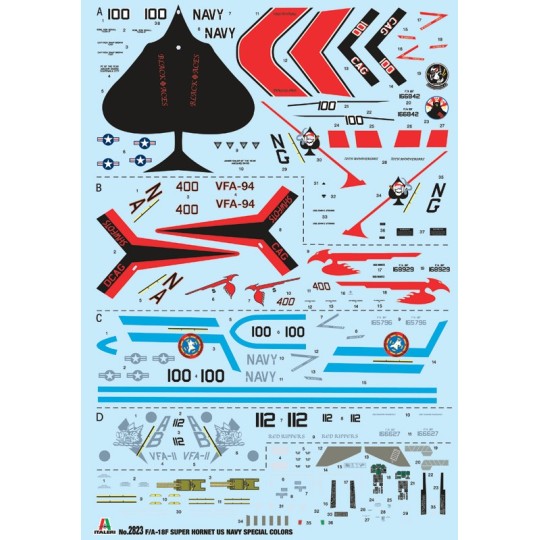 I2823-Avion F/A-18F Super Hornet U.S. Navy Spec.Colors 1/48 Italeri