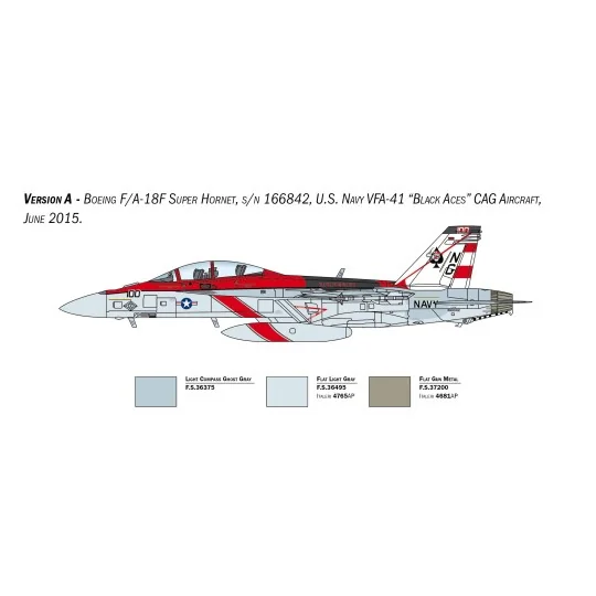 Avion F/A-18F Super Hornet U.S. Navy Spec.Colors 1/48 Italeri Italeri I2823 - 4 I2823-Avion F/A-18F Super Hornet U.S. Navy Spec.Colors 1/48 Italeri - I2823