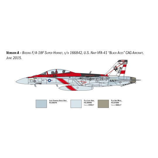I2823-F/A-18F Super Hornet U.S. Navy Spec.Colors 1/48 Italeri Aircraft