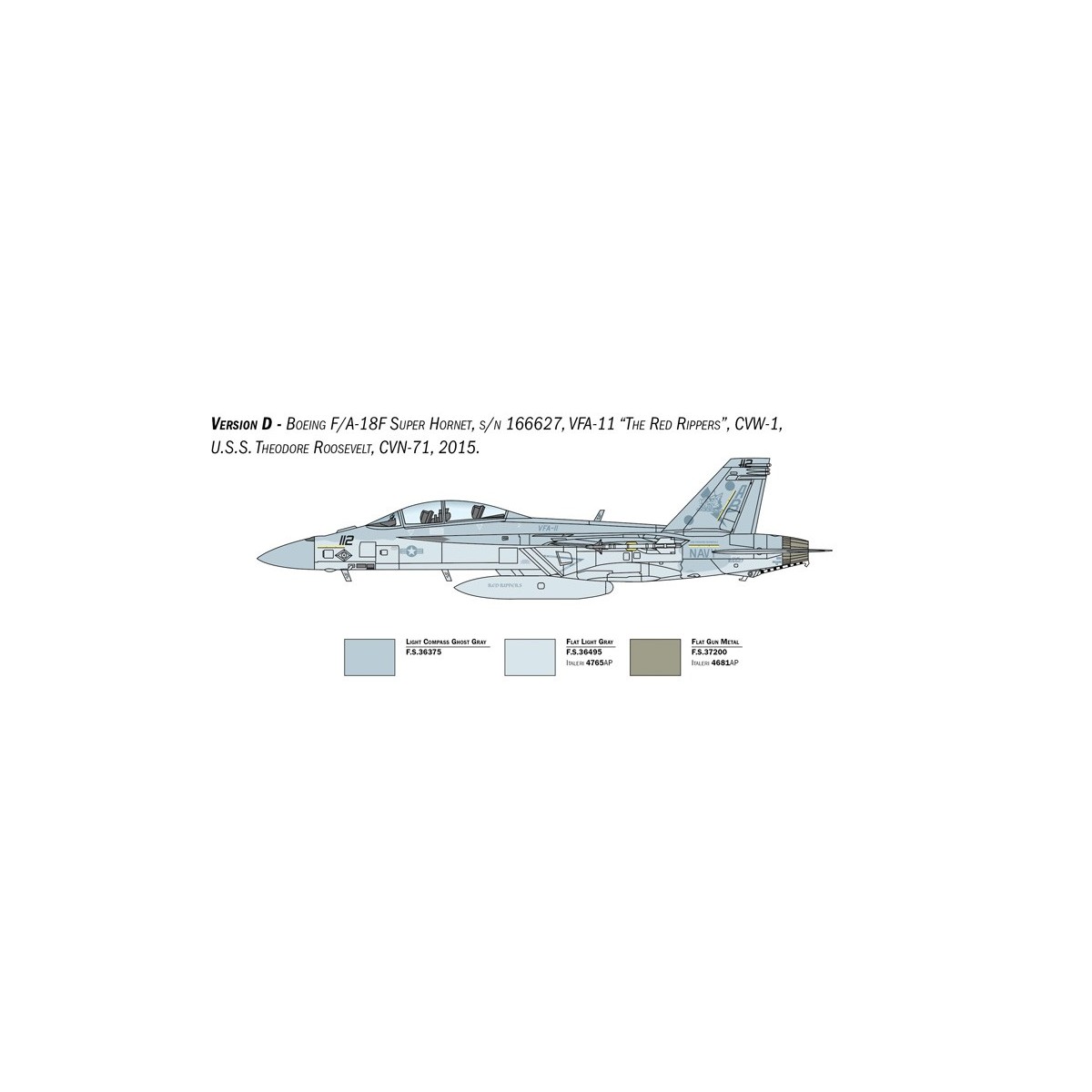 F/A-18F Super Hornet U.S. Navy Spec.Colors 1/48 Italeri Aircraft Italeri I2823 - 7