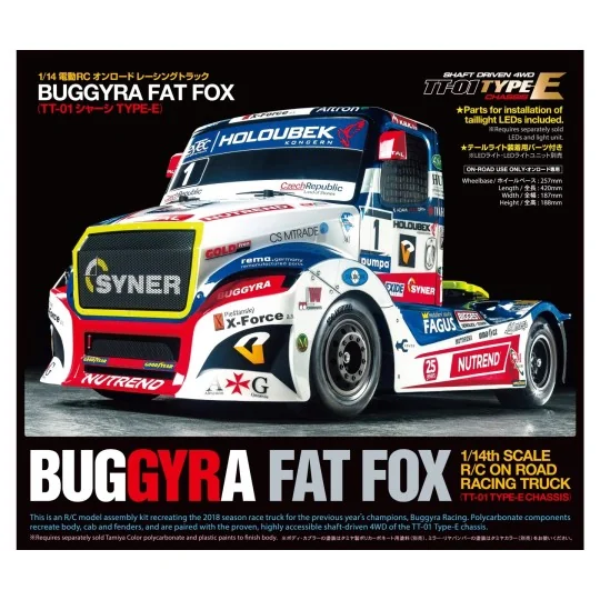 58661-Camion Buggyra Racing Fat Fox TT-01E Kit Tamiya - 58661