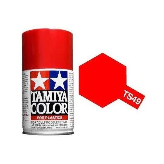 85049-Peinture bombe Rouge Vif brillant TS49 Tamiya - 85049