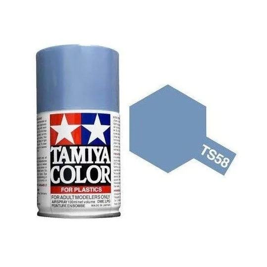 85058-Tamiya TS58 Light Pearlescent Blue Spray Paint - 85058