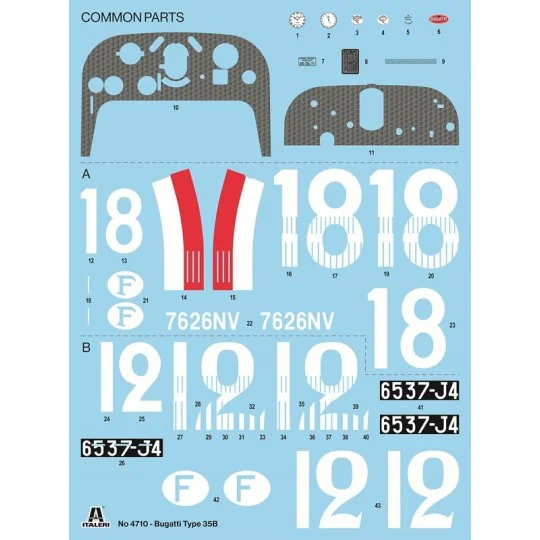 Bugatti Type 35B 1/12 Italeri Italeri I4710 - 3 I4710-Bugatti Type 35B 1/12 Italeri - I4710