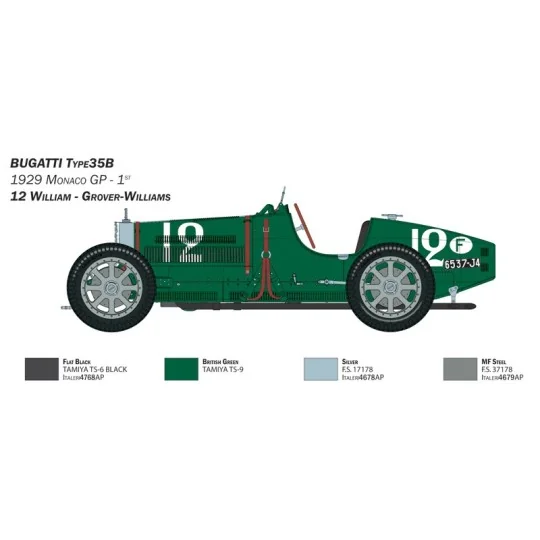 Bugatti Type 35B 1/12 Italeri Italeri I4710 - 5 I4710-Bugatti Type 35B 1/12 Italeri - I4710