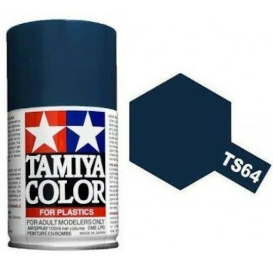 85064-Peinture bombe Bleu Mica Foncé brillant TS64 Tamiya - 85064