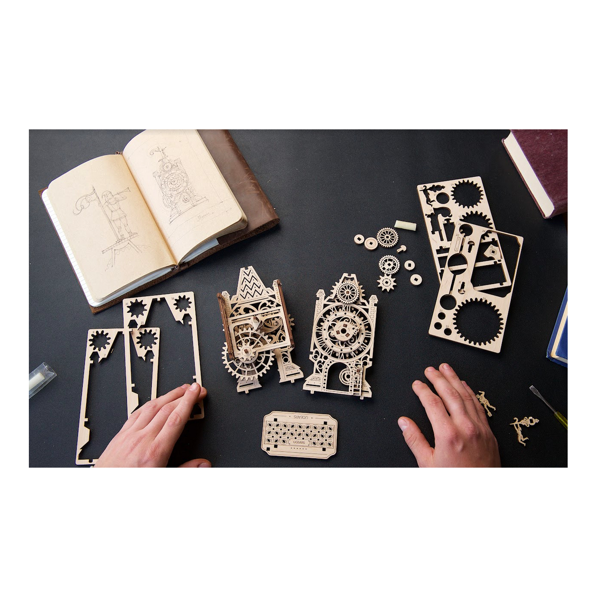 Old Clock Tower Puzzle 3D wood UGEARS UGEARS UG-70169 - 4