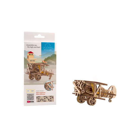 UG-70159-Mini Biplan Puzzle 3D bois UGEARS - UG-70159