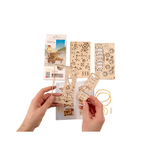 UG-70159-Mini Biplan Puzzle 3D bois UGEARS